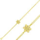 Bracelet femme flocon de neige argent or